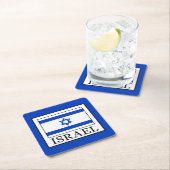 Dessous-de-verre Carré En Papier Israël (En situation)