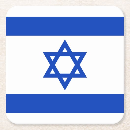 Dessous-de-verre Carré En Papier Israël drapeau patriotique moderne (Devant)