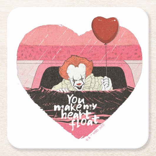 Dessous-de-verre Carré En Papier IT | Pennywise - You Make My Heart Float (Devant)
