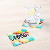 Dessous-de-verre Carré En Papier it's my Birthday (En situation)