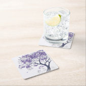 Dessous-de-verre Carré En Papier Jacaranda en flor (En situation)