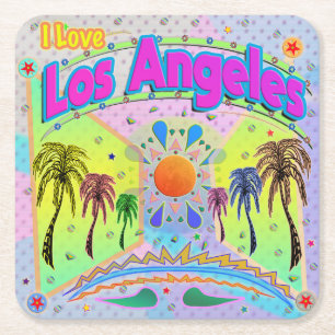 Dessous-de-verre Carré En Papier J'ADORE le Tapis de souris Calm Desire Los Angeles