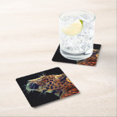 Dessous-de-verre Carré En Papier Jaguar (En situation)