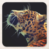Dessous-de-verre Carré En Papier Jaguar (Devant)