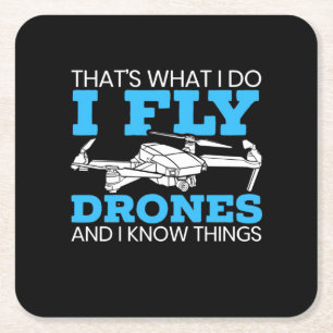 Dessous-de-verre Carré En Papier J'Ai Volé Des Drones