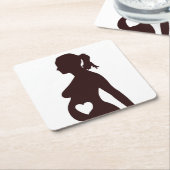 DESSOUS-DE-VERRE CARRÉ EN PAPIER J'AIME MON BÉBÉ (Incliné)