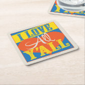 Dessous-de-verre Carré En Papier J'aime tout le monde (Incliné)