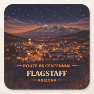Dessous-de-verre Carré En Papier Jalon historique 1926-2026 Flagstaff Arizona