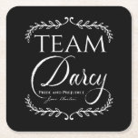 Dessous-de-verre Carré En Papier Jane Austen Fierté et préjugé Darcy Cadeau Cadeau<br><div class="desc">Une démonstration de soutien amusante et élégante pour Fitzwilliam Darcy.</div>