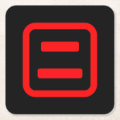 Dessous-de-verre Carré En Papier Japonais Numéro deux 二 (Devant)