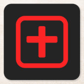 Dessous-de-verre Carré En Papier Japonais Numéro dix 十 Ju (Devant)