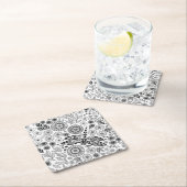 Dessous-de-verre Carré En Papier Jardin des libellules (En situation)