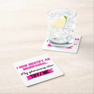 Dessous-de-verre Carré En Papier Je m'identifie désormais comme ménopausée. Mes pro