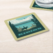 Dessous-de-verre Carré En Papier Je Préférerais Me Rendre (Incliné)