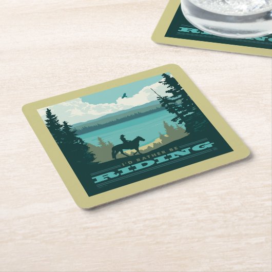 Dessous-de-verre Carré En Papier Je Préférerais Me Rendre (Incliné)