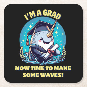 Dessous-de-verre Carré En Papier Je suis diplômé en narval ! Il est temps de faire 