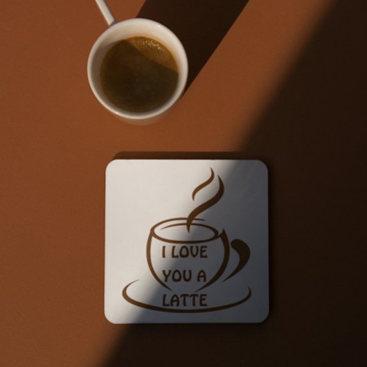 Dessous-de-verre Carré En Papier Je t'aime un design romantique récent