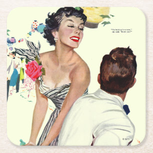 Dessous-de-verre Carré En Papier Je veux un homme 2