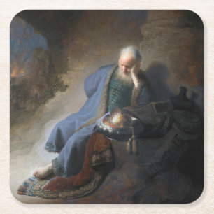 Dessous-de-verre Carré En Papier Jeremiah Lamenting sur la chute de Jérusalem, Remb
