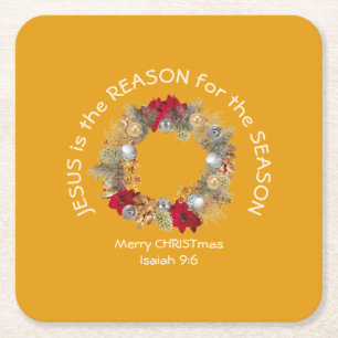 Dessous-de-verre Carré En Papier JÉSUS EST LA RAISON DE Christian