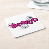 Dessous-de-verre Carré En Papier Jeu de dés Bunco (Incliné)