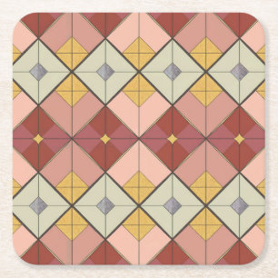 Dessous-de-verre Carré En Papier Jeu de Dessous de verre Motif MCM Gold Rose