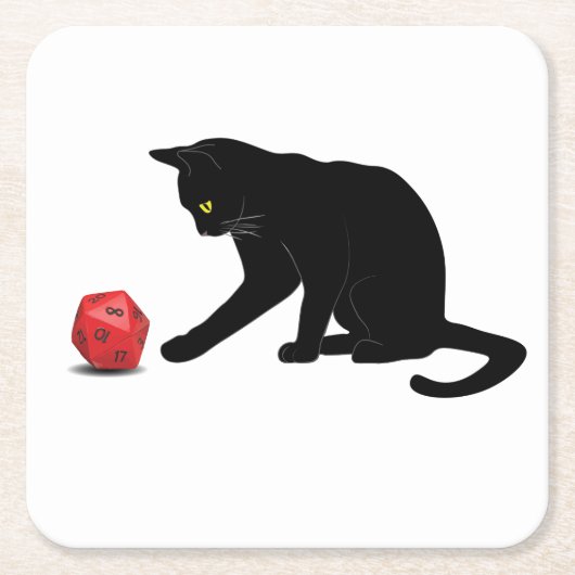 Dessous-de-verre Carré En Papier Jeu de rôle Rolling Dice RPG (Devant)