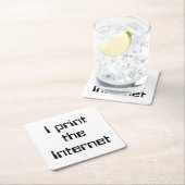 Dessous-de-verre Carré En Papier J'imprime Internet (En situation)