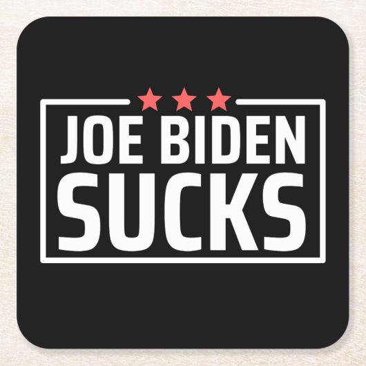 Dessous-de-verre Carré En Papier joe Biden Sucks (Devant)