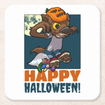 Joli Halloween Werewolf ! Trick Ou Treat Art