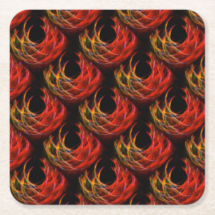 Dessous-de-verre Carré En Papier Joli motif d'art abstrait bohème moderne élégant #