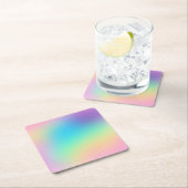 Dessous-de-verre Carré En Papier Joli Pastel Rainbow Mariage dégradé (En situation)