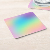 Dessous-de-verre Carré En Papier Joli Pastel Rainbow Mariage dégradé (Incliné)