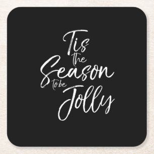 Dessous-de-verre Carré En Papier Jolie Citation De Noël Pour Les Femmes Cette Saiso