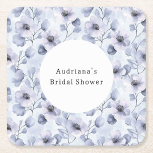 Dessous-de-verre Carré En Papier Jolie Fleurs violettes Anniversaire