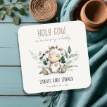 Dessous-de-verre Carré En Papier Jolie Vache Foliage Pastel Baby shower Neutre<br><div class="desc">Si vous avez besoin d'un autre produit correspondant ou de la personnalisation,  veuillez envoyer un message via Zazzle.</div>