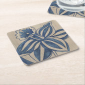 Dessous-de-verre Carré En Papier Jonquille d'indigo (Incliné)