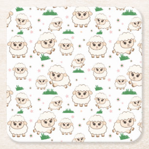 Dessous-de-verre Carré En Papier Jouer Motif mouton
