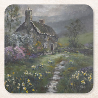 Dessous-de-verre Carré En Papier "Jour de Soupe - Un Cottage Anglais"