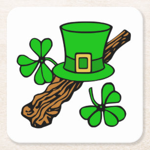 DESSOUS-DE-VERRE CARRÉ EN PAPIER JOYE ST.PATRICK'S DAY