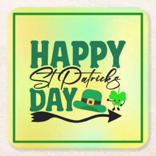 Dessous-de-verre Carré En Papier Joyeuse Saint-Patrick