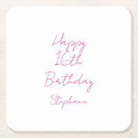 Joyeux 16e anniversaire rose blanc XVIe 2024