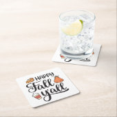 Dessous-de-verre Carré En Papier Joyeux automne Y'all (En situation)