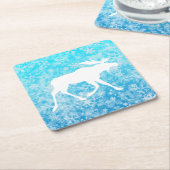 Dessous-de-verre Carré En Papier Joyeux Christmoose (Incliné)