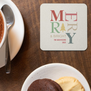 Dessous-de-verre Carré En Papier Joyeux Et Minimaliste Moderne Et Moderne