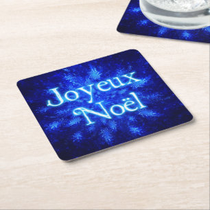 Dessous-de-verre Carré En Papier Joyeux Noё l - Snowburst