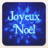 Dessous-de-verre Carré En Papier Joyeux Noё l - Snowburst (Devant)