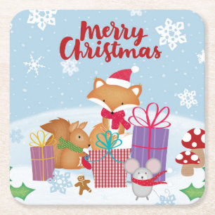 Dessous-de-verre Carré En Papier Joyeux Noël