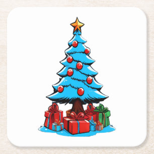 Dessous-de-verre Carré En Papier Joyeux Noël 3D