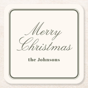 Dessous-de-verre Carré En Papier Joyeux Noël éditorial élégant